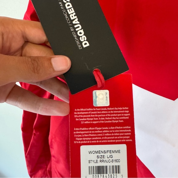 HBC x Dsquard2 Red Canada Olympic Coat sz. Large - Picture 3 of 3